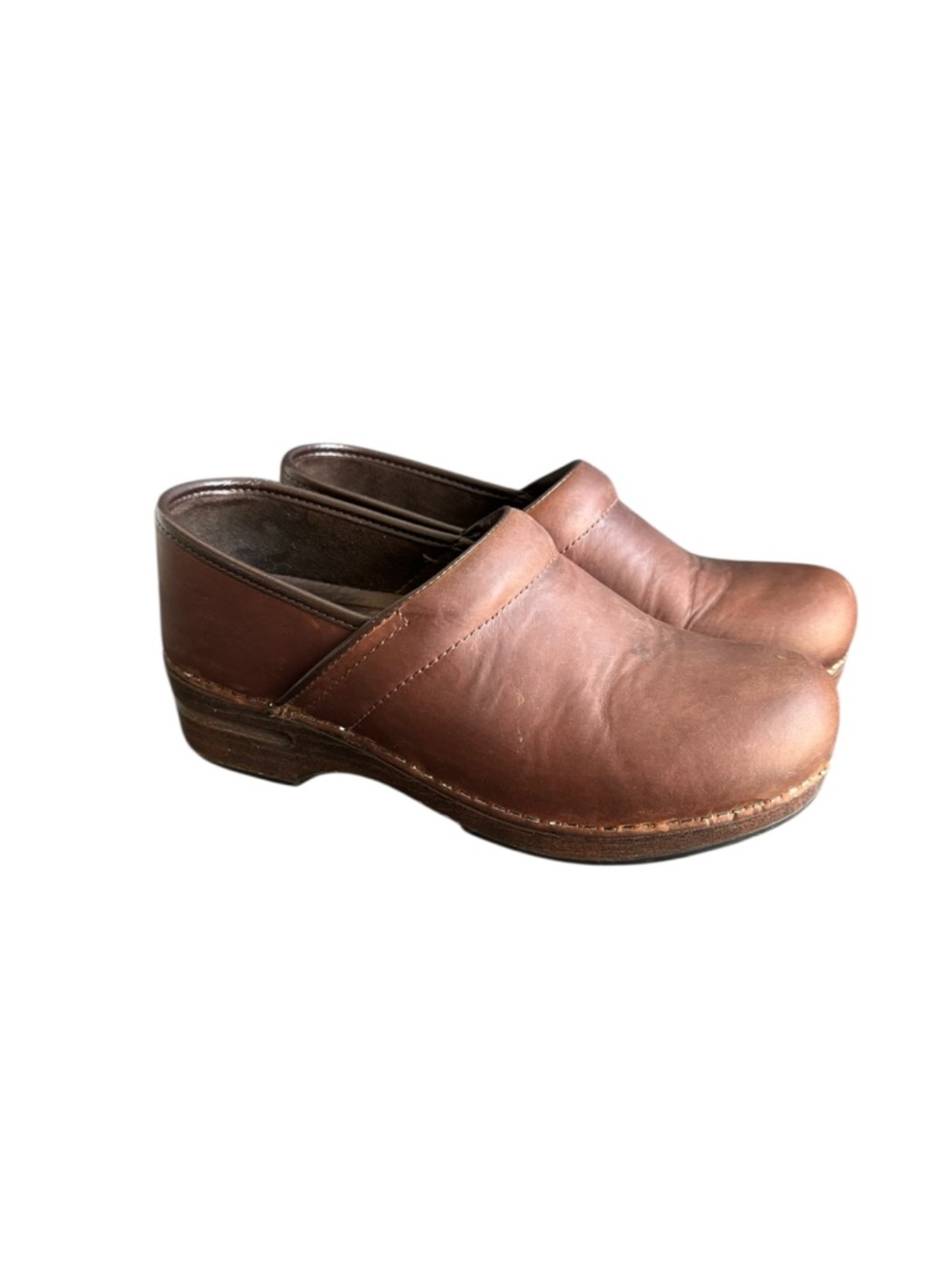 Dansko Clogs Brown Leather Comfort Shoes Unisex Mens Womens 40 8 10